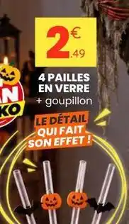 Stokomani 4 pailles en verre offre