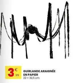Stokomani Guirlande araignée en papier offre