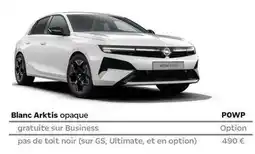 Opel Astra - blanc arktis opaque offre