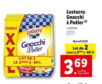 Lidl Lustucru Gnocchi à Poêler offre