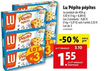Lidl Lu Pépito pépites offre