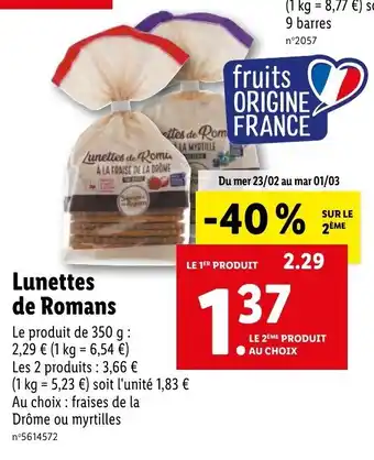 Lidl Lunettes de Romans offre