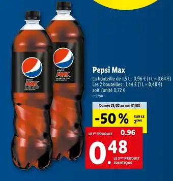 Lidl Pepsi Max offre