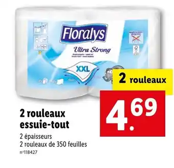 Lidl 2 rouleaux essuie-tout offre