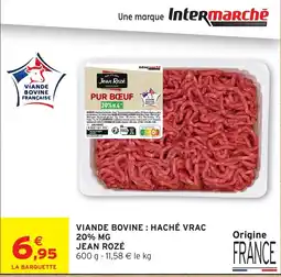 Intermarché Hyper Jean Rozé Pur Bœuf offre