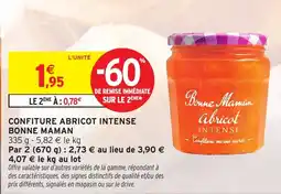 Intermarché Hyper Bonne Maman CONFITURE ABRICOT INTENSE offre