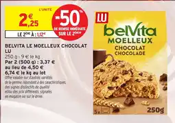 Intermarché Hyper LU belVita MOELLEUX CHOCOLAT offre