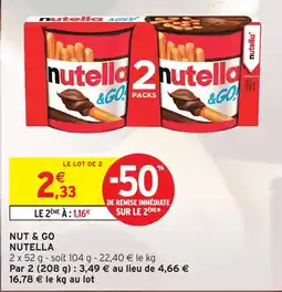 Intermarché Hyper Nutella Nut & Go offre