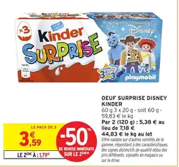 Intermarché Hyper Kinder SURPRISE offre