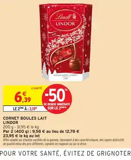 Intermarché Hyper Lindt LINDOR offre