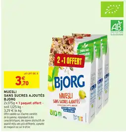 Intermarché Hyper BJORG MUESLI offre