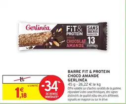 Intermarché Hyper Gerlinéa BARRE FIT & PROTEIN offre