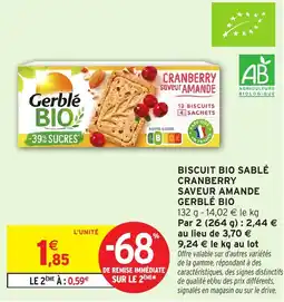 Intermarché Hyper Gerblé BIO offre