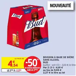 Intermarché Hyper Bud Bière sans alcool offre