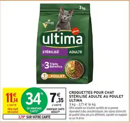 Intermarché Hyper ultima croquettes pour chat stérilisé adulte offre