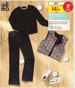 Intermarché Hyper GEMO PULL EN MAILLE COL EN DENTELLE offre