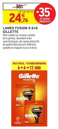 Intermarché Hyper GILLETTE LAMES FUSION 5 offre