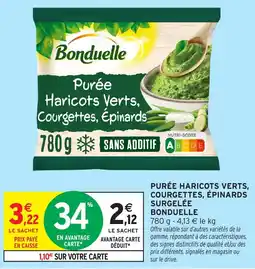 Intermarché Hyper Bonduelle Purée Haricots Verts, Courgettes, Épinards offre