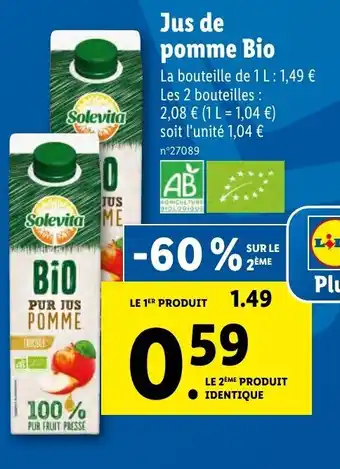 Lidl Jus de pomme Bio offre