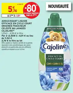 Intermarché Hyper Cajoline Adoucissant liquide offre