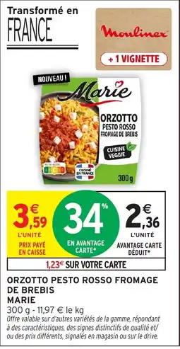 Intermarché Hyper Marie Orzotto Pesto Rosso Fromage de Brebis offre