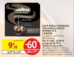 Intermarché Hyper LAVAZZA espresso ITALIANO offre