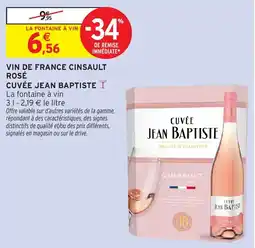 Intermarché Hyper CUVÉE JEAN BAPTISTE VIN DE FRANCE CINSOULT ROSÉ offre