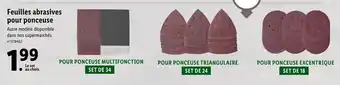 Feuilles abrasives pour ponceuse