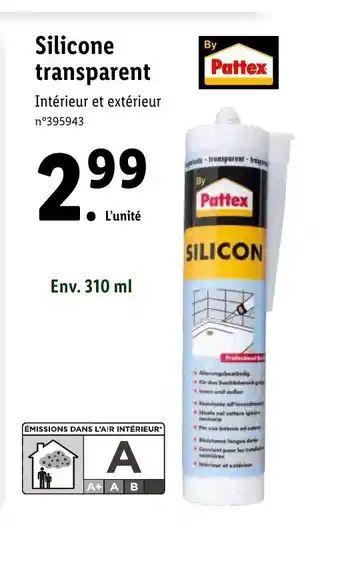 Lidl Silicone transparent offre