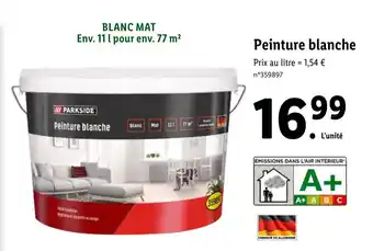 Lidl Peinture blanche offre