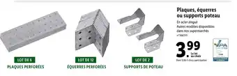 Lidl Plaques, équerres ou supports poteau offre