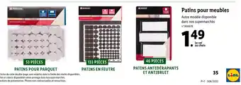 Lidl Patins pour meubles offre