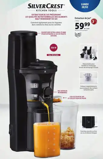 Lidl Extracteur de Jus offre