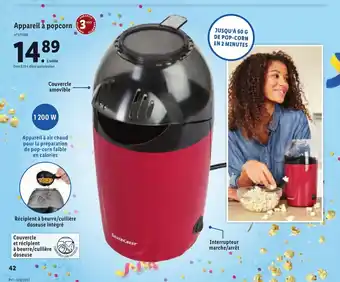 Lidl Appareil à Popcorn offre