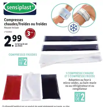 Lidl Compresses Chaudes/Froides Ou Froides offre
