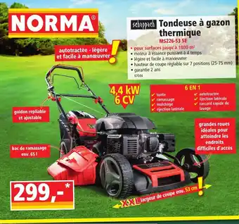 Norma Tondeuse à Gazon offre