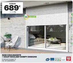 Brico Dépôt Baie coulissante + volet roulant somfy offre