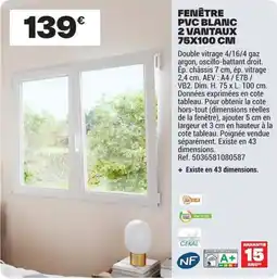 Brico Dépôt FENÊTRE PVC BLANC offre