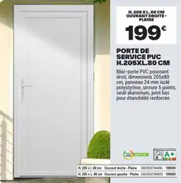 Brico Dépôt Porte de service pvc offre