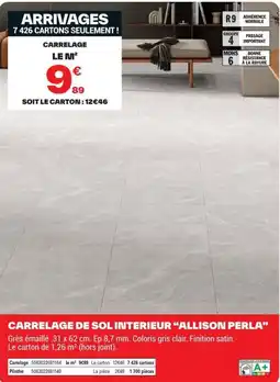 Brico Dépôt Carrelage de sol interieur allison perla offre