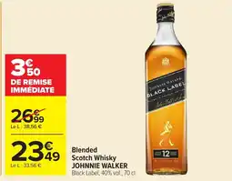 Carrefour Market JOHNNIE WALKER Blended Scotch Whisky Black Label offre