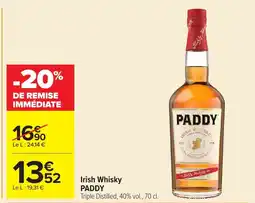 Carrefour Market PADDY Irish Whisky offre