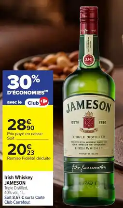 Carrefour Market JAMESON Irish Whiskey offre