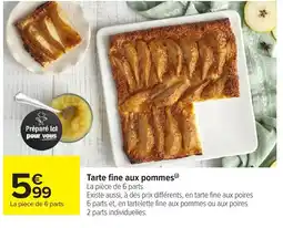 Carrefour Market Tarte fine aux pommes offre