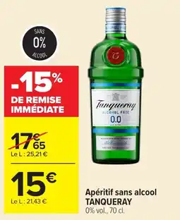 Carrefour Market Tanqueray Apéritif sans alcool offre