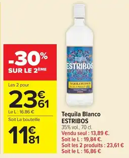 Carrefour Market ESTRIBOS Tequila Blanco offre