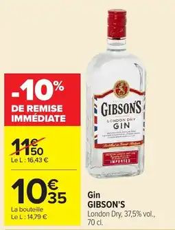 Carrefour Market GIBSON'S Gin offre