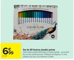 Carrefour Market COLOR FLOW feutres double pointe offre