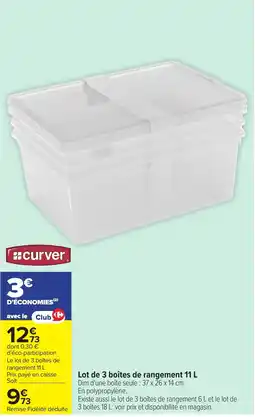 Carrefour Market curver boîtes de rangement offre