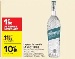 Carrefour Market LA MENTHEUSE Liqueur de menthe offre
